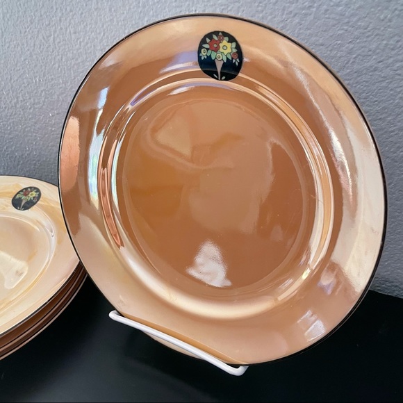 Vintage Meito China Luster Ware Salad Plates - set of 4 - Picture 2 of 5